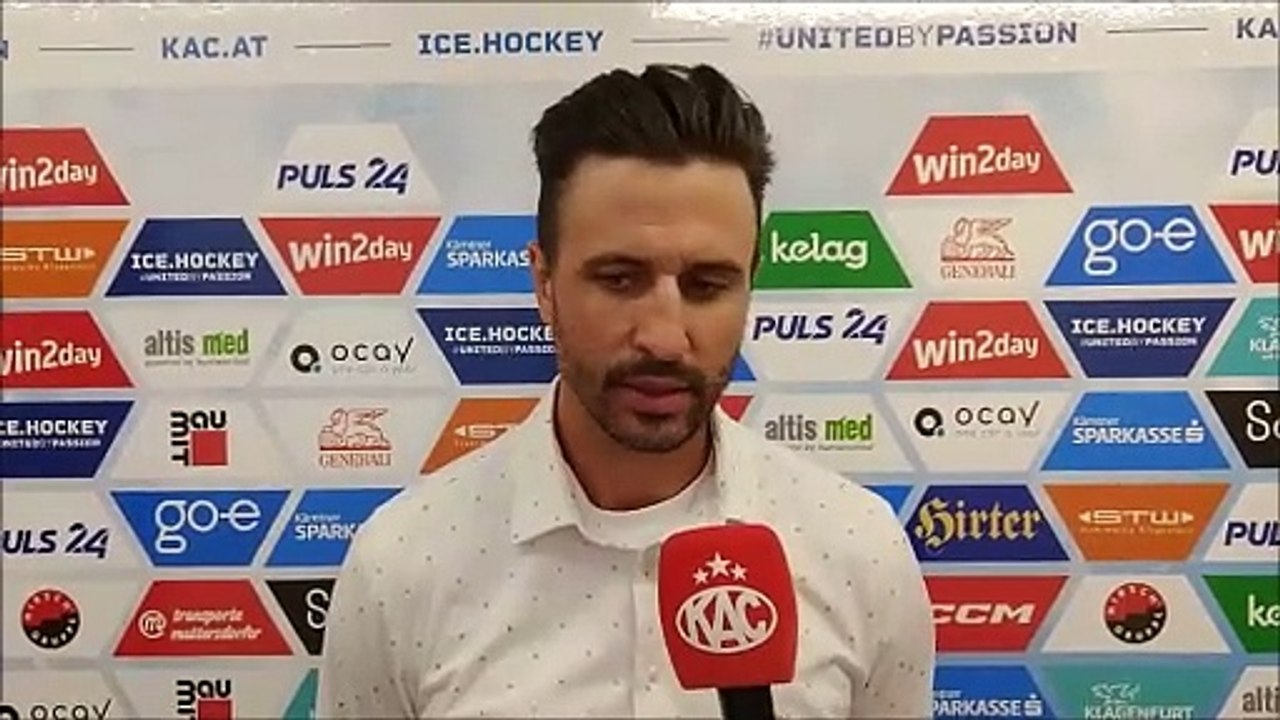 David Fischer (KAC) nach der Niederlage gegen Schwenningen