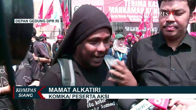 Ini Kata Komika Mamat Alkatiri Saat Ikut Demo Kawal Putusan MK di Depan Gedung DPR