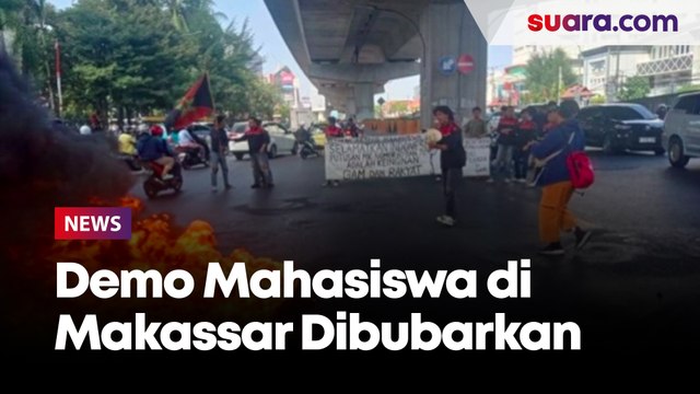 Mobil Iriana Joko Widodo Melintas, Demo Mahasiswa Makassar Dibubarkan