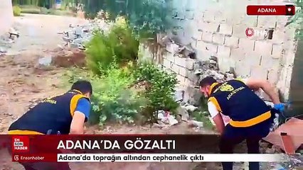 Adana'da toprağın altından cephanelik çıktı