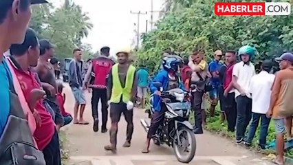 Endonezya'da dev timsah, nehir kenarında bulaşık yıkayan yaşlı kadını öldürdü