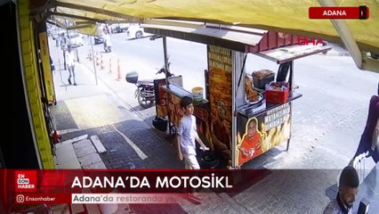Adana'da restoranda yemek yiyen kişinin motosikletini çaldı