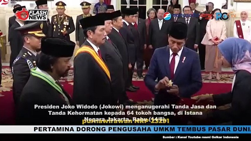 Kader Golkar Terima Penghargaan dari Presiden Jokowi