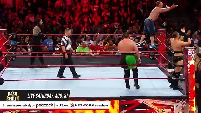 WWE full video John Cena and Roman Reigns join forces to battle the team of The Miz and Samoa Joe on this 2017 episode of Raw: Courtesy of Peacock and WWE Network.