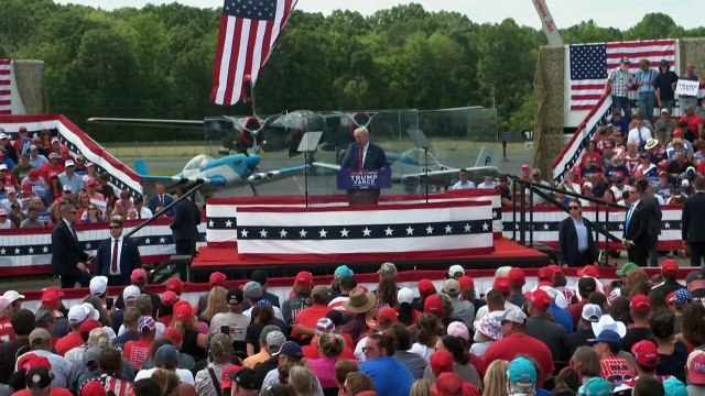 Trump macht Wahlkampf hinter Panzerglas
