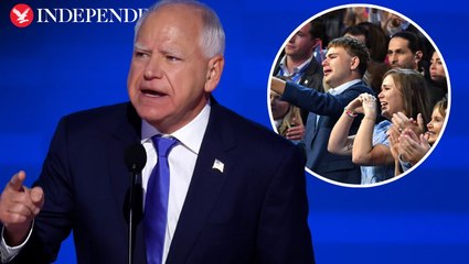 Watch emotional moment Tim Walz’s son cries ‘That’s my dad’ as fertility battle mentioned during DNC speech