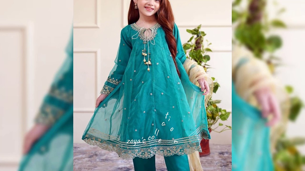 Kids Girl fancy Suit Designs 2024||New Party Wear Dresses Designs For Little Baby Girl