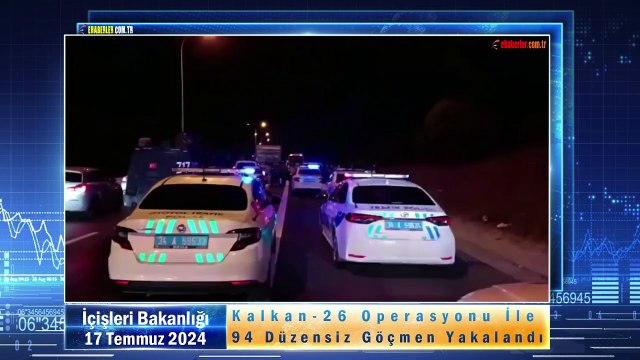 Kalkan-26 Operasyonu İle 94 Düzensiz Göçmen Yakalandı