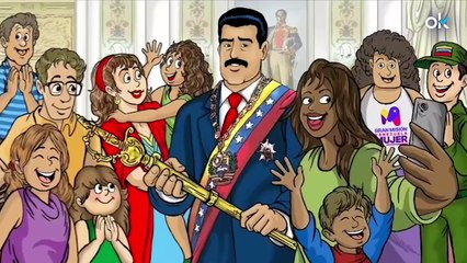 El narcodictador Maduro caricaturiza a Elon Musk como un diablo nazi en su serie 'Super bigote'