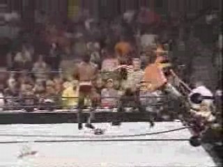 Chris Jericho - Y2J Attempts A Moonsault And The Rope Breaks