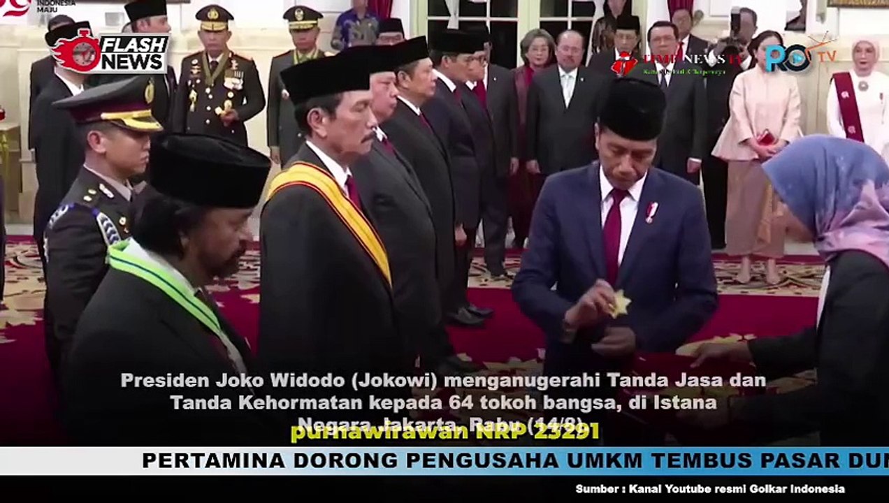 KADER PARTAI GOLKAR INI TERIMA TANDA JASA DAN TANDA KEHORMATAN DARI PEMERINTAH