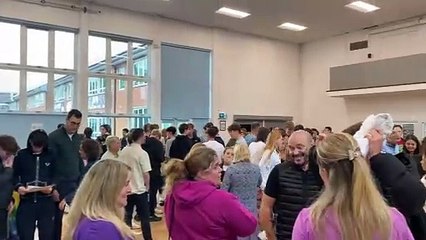Hundreds of pupils collect their results