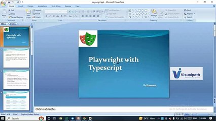 PlayWright Automation Online Recorded Demo Video