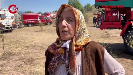 Alevlerin tekrardan göğe yükseldiği köyde vatandaşlar tedirgin Çok korktuk, arabada yatıyoruz