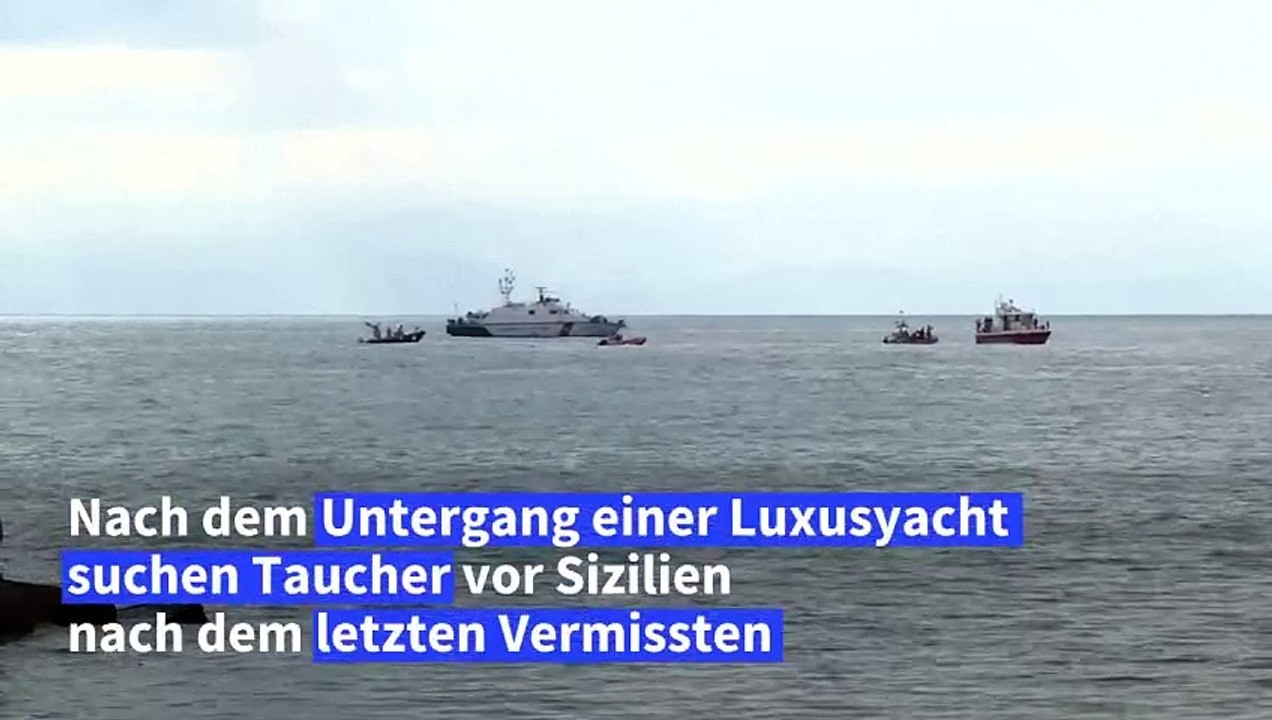 Vor Sizilien gesunkene Luxusyacht: Suche nach letztem Vermissten