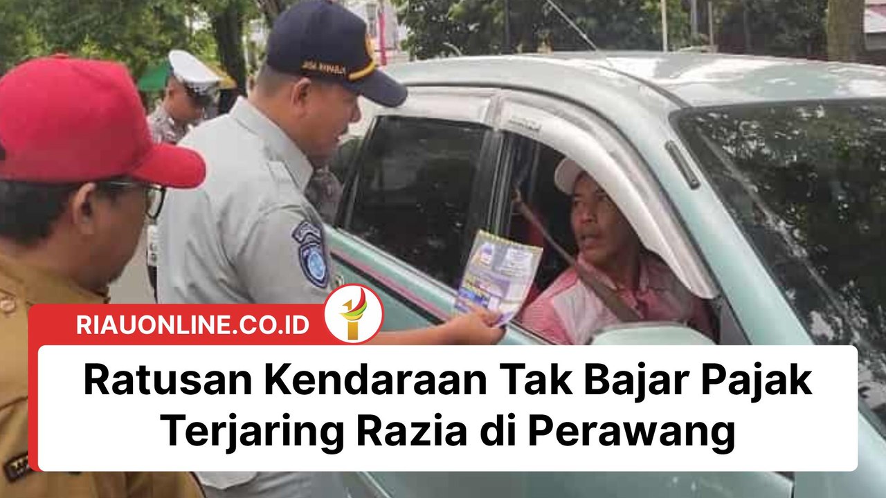 Ratusan Kendaraan Tak Bayar Pajak Terjaring Razia di Perawang