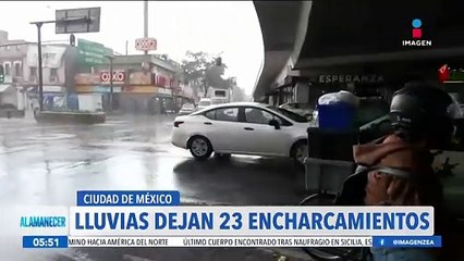 Lluvias en la CDMX dejaron al menos 23 encharcamientos
