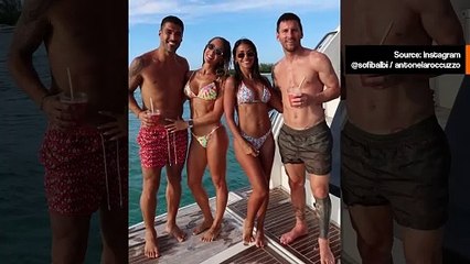 Luis Suárez ja Lionel Messi viettävät perhelomaa Floridassa