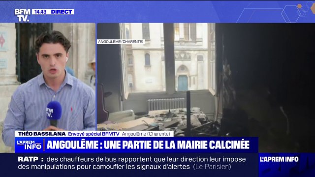 Angoulême: les images des dégâts à l'intérieur de la mairie en partie calcinée