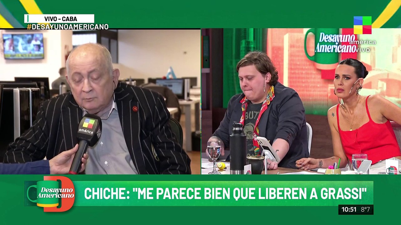 Chiche Gelblung: "Me parece bien que liberen a Grassi", y dijo: "Para mi fue injustamente condenado"
