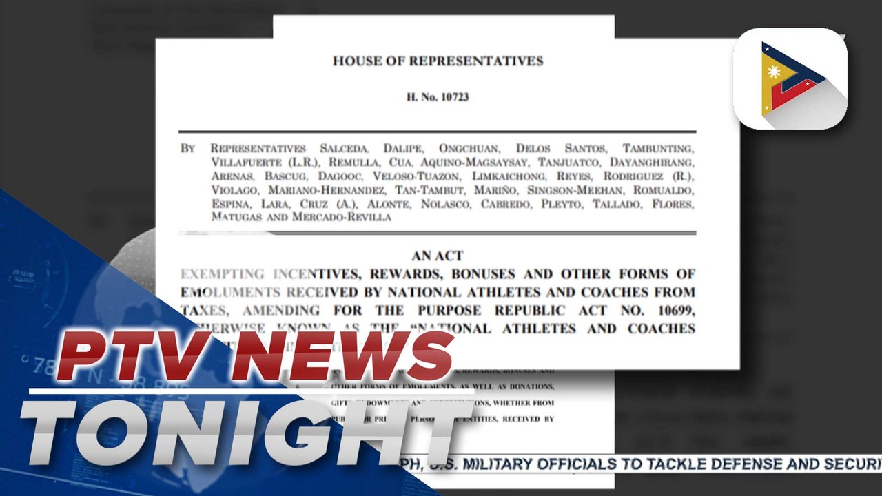 House bill granting tax exemption to Filipino athletes, coaches on rewards, incentives given, other vital proposals passed on third and final reading