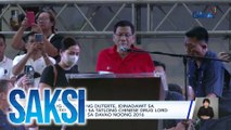 Dating Pangulong Duterte, idinadawit sa pagpatay umano sa tatlong Chinese drug lord na nakakulong sa Davao noong 2016 | Saksi