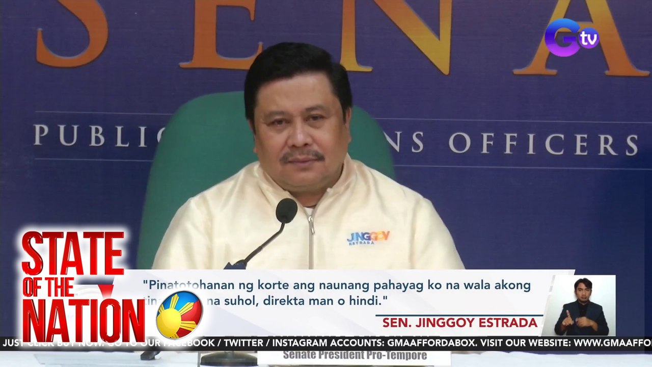 Naunang pag-convict kay Sen. Estrada para sa direct bribery at indirect bribery, binaligtad at isinantabi ng Sandiganbayan | SONA
