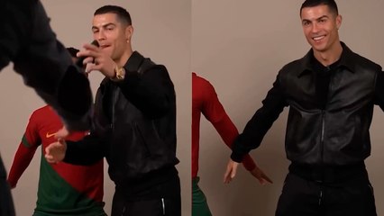 Cristiano Ronaldo conoce a 'Cristano Ronaldo' su replica de cera