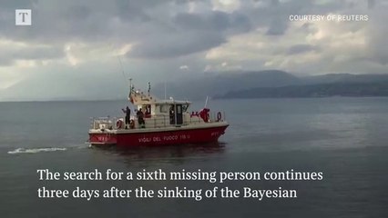 Search continues for sixth missing person after sinking of superyacht
