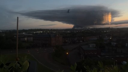 Linwood Fire: Towering smoke cloud casts darkness over the area