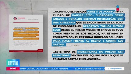 Exhiben a jugadores del Toluca causando destrozos en un hotel