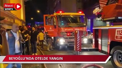 Beyoğlu'nda otelde yangın