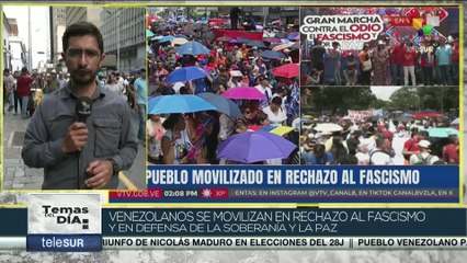 Venezolanos se movilizan en rechazo al fascismo y en apoyo al Presidente Nicolás Maduro