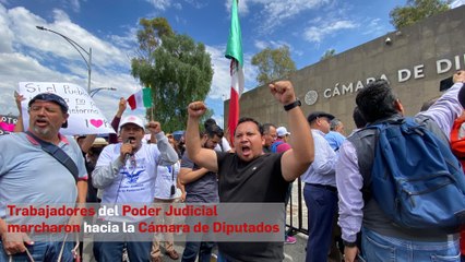 Trabajadores del Poder Judicial marcharon hacia la Cámara de Diputados