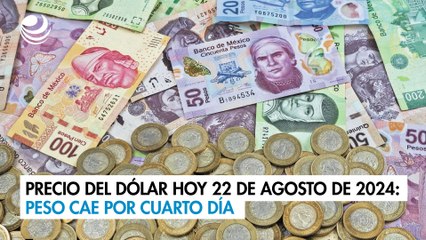 Precio del dólar hoy 22 de agosto de 2024: Peso cae por cuarto día
