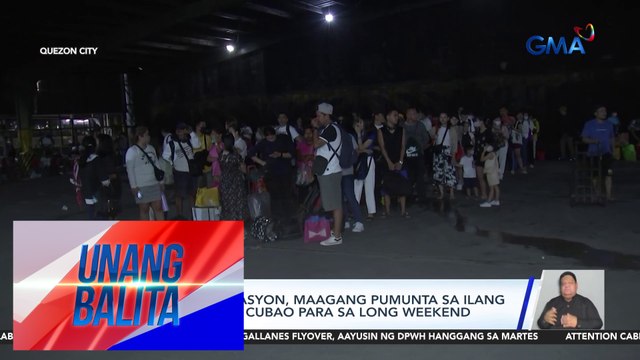 Mga magbabakasyon, maagang pumunta sa ilang bus terminal sa Cubao para sa long weekend | Unang Balita