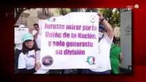 Jueces y abogados del Poder Judicial Federal llevaron su protesta a la plaza de la Liberación