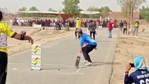 Pakistan International Player Asif Ali playing Tape Ball Cricket Match