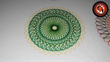 (VIDEO #1) ️️ DIBUJANDO con un espirógrafo de engranajes un hermoso y colorido diseño geométrico.