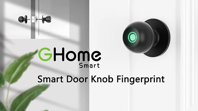 GHome Smart K10 Fingerprint Door Lock with App Control| 3-IN-1 Unlocking & Type-C Recharge| Smart App Control | Keyless Entry| 3-IN-1 Unlocking & Type-C Recharge| Enhanced Security| Long-Lasting Battery| Matt Black