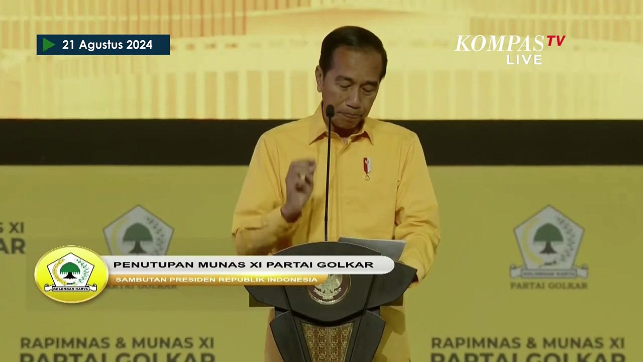 Sambutan di Munas Golkar, Jokowi: Nyaman dan Teduh Dekat Pohon Beringin