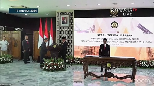 [FULL] Pesan Arifin Tasrif ke Menteri ESDM Bahlil Lahadalia Usai Sertijab