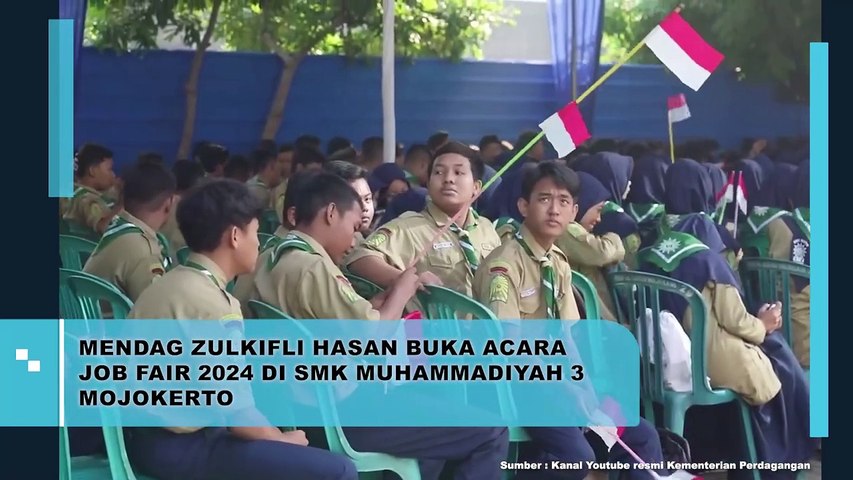 Mendag Zulkifli Hasan Buka Acara Job Fair 2024 di SMK Muhammadiyah 3 Mojokerto