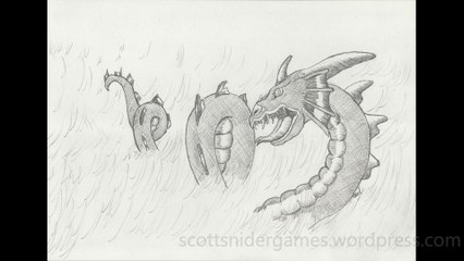 Sea Serpent Pencil Sketch Video #3 (08-23-2024)
