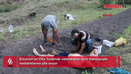 Şifayı kendilerini kuma gömerek buluyorlar!
