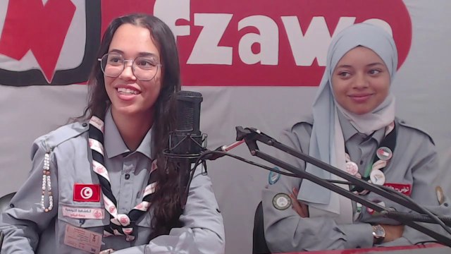 فوج جمنة للكشافة التونسية بشير الطاهري قائد الفوج عالية حمزة قائدة مرشدات أية قاسم ملزم قائد فرقة المرشدات