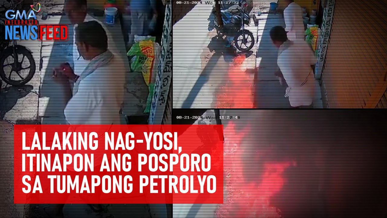 Lalaking nag-yosi, itinapon ang posporo sa tumapong petrolyo | GMA Integrated Newsfeed