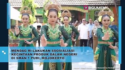 Mendag RI Zulkifli Hasan Lakukan Sosialisasi Kecintaan Produk Dalam Negeri Di SMAN 1 Puri, Mojokerto
