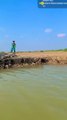 Long jump,,Pakistani youngest man long jumped over the river