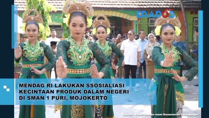 Mendag RI Lakukan Sosialisasi Kecintaan Produk Dalam Negeri Di Sman 1 Putri, Purwokerto
